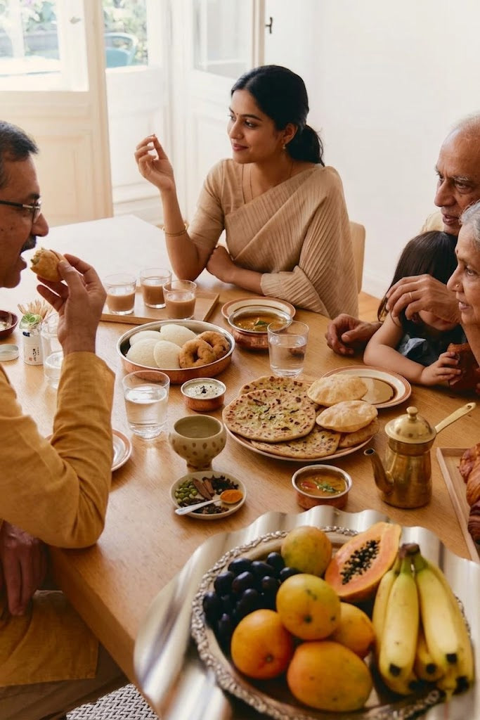 South Asian family dinner