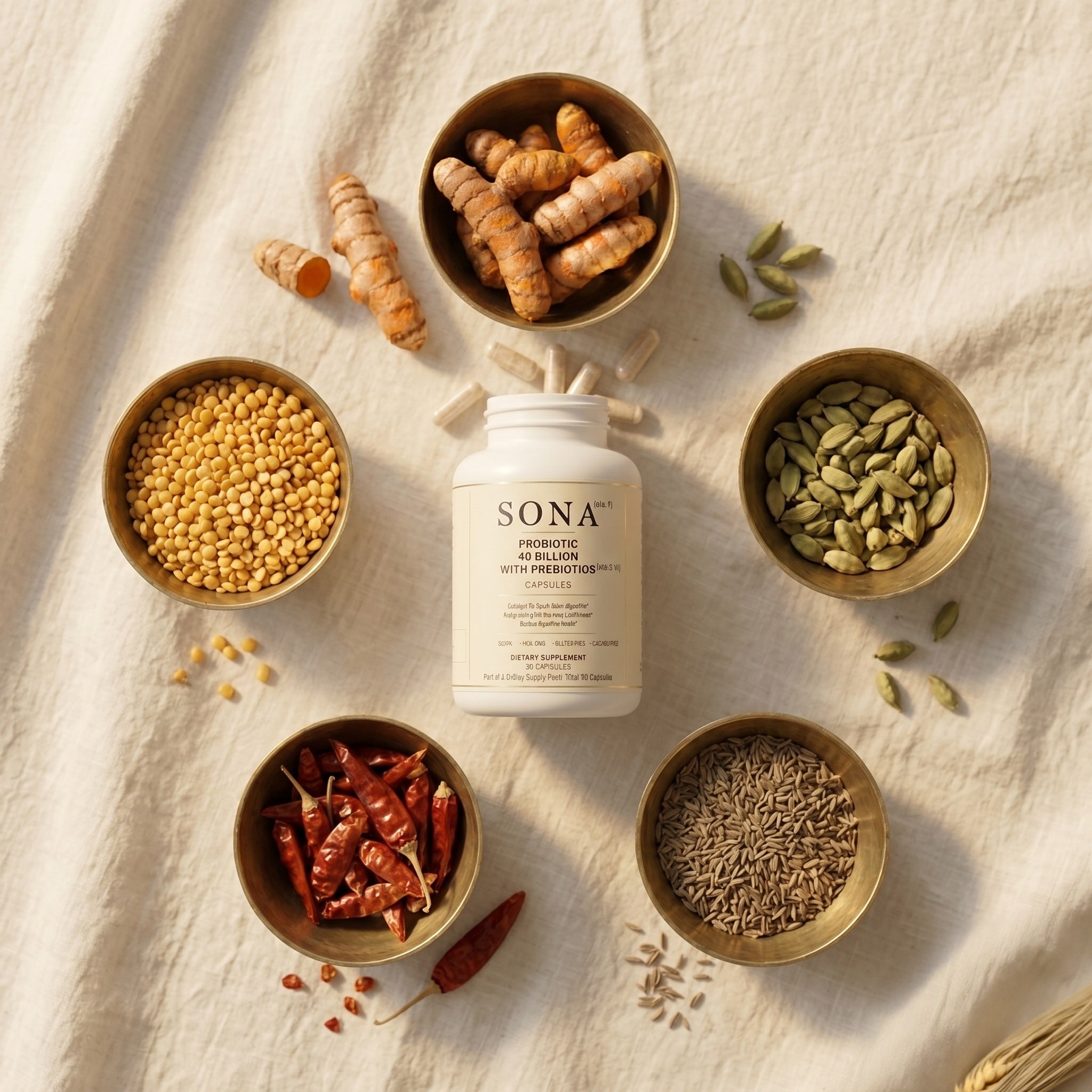 Sona with traditional spices